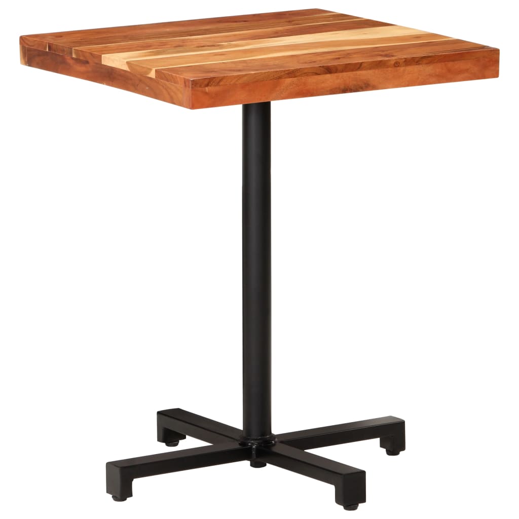 Tavolino da Bistrot Quadrato 60x60x75 cm in Massello di Acacia | homemem39