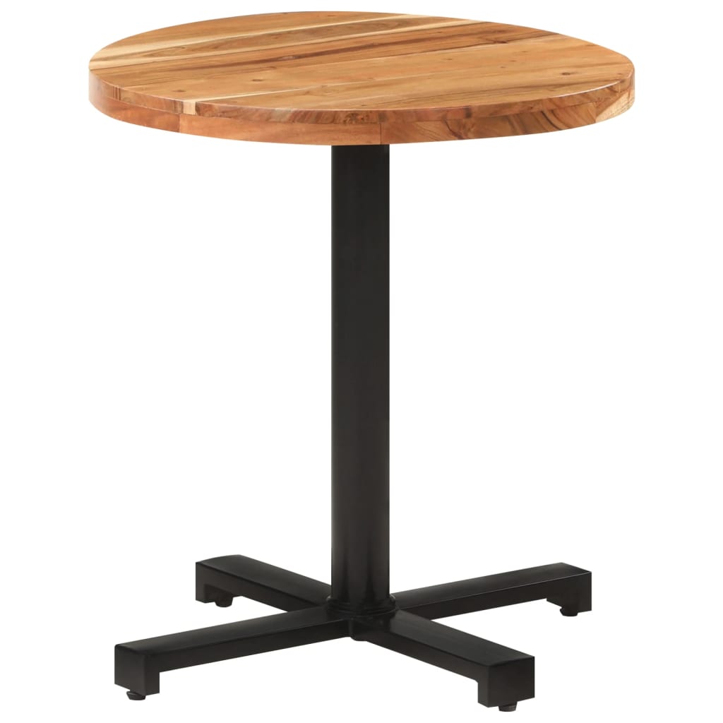 Tavolo da Bistrot Rotondo Ø70x75 cm Legno Massello di Acacia | homemem39