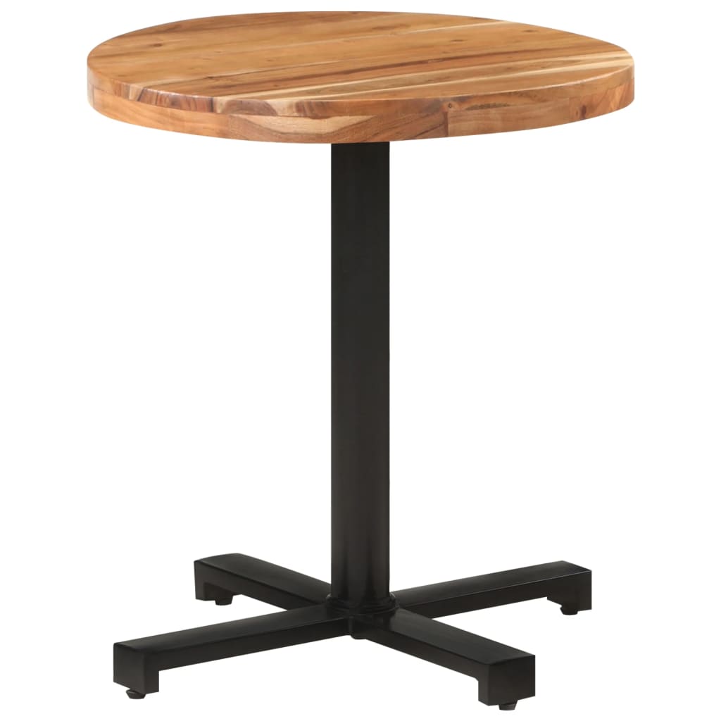 Tavolo da Bistrot Rotondo Ø70x75 cm Legno Massello di Acacia | homemem39