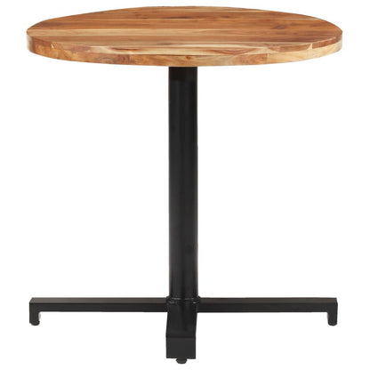 Tavolino da Bistrot Rotondo Ø80x75 cm in Legno di Acacia