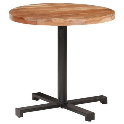 Tavolino da Bistrot Rotondo Ø80x75 cm in Legno di Acacia | homemem39