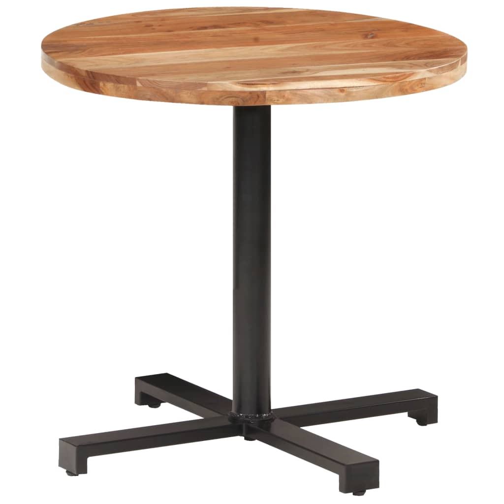 Tavolino da Bistrot Rotondo Ø80x75 cm in Legno di Acacia | homemem39