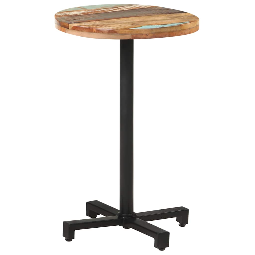 Tavolo da Bistrot Rotondo Ø50x75 cm Legno Massello di Recupero | homemem39