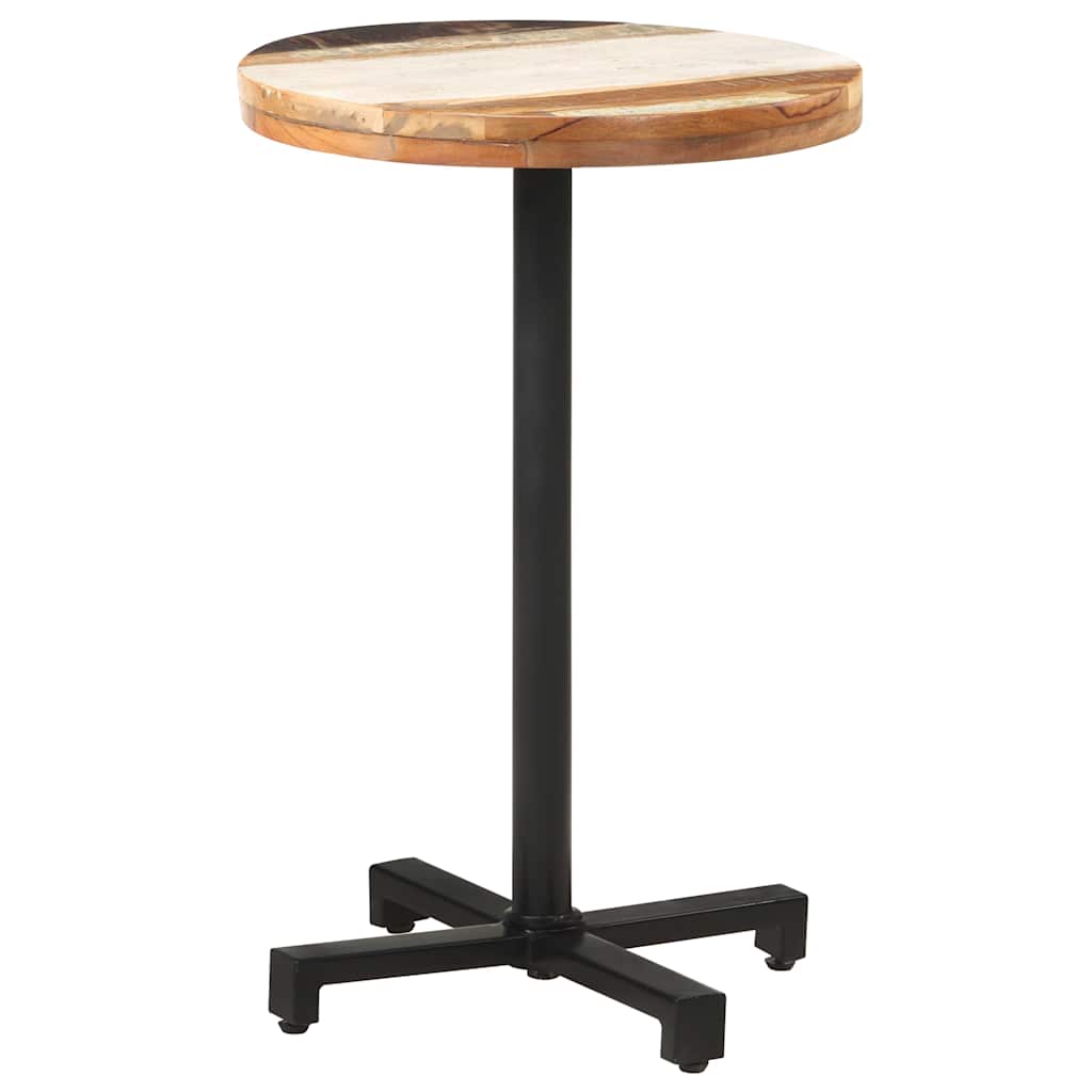 Tavolo da Bistrot Rotondo Ø50x75 cm Legno Massello di Recupero | homemem39