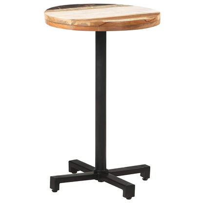 Tavolo da Bistrot Rotondo Ø50x75 cm Legno Massello di Recupero | homemem39