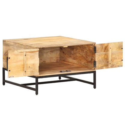 Tavolino da Salotto 67x67x45 cm in Legno Massello di Mango | homemem39