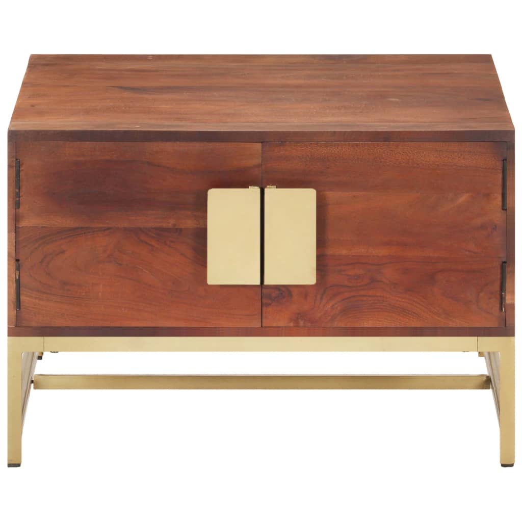 Tavolino Salotto Marrone ambra 67x67x45cm Legno Massello Acacia | homemem39