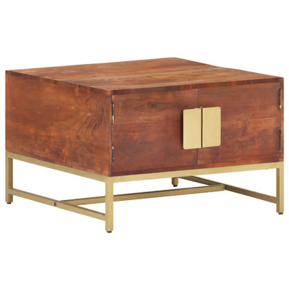 Tavolino Salotto Marrone ambra 67x67x45cm Legno Massello Acacia | homemem39