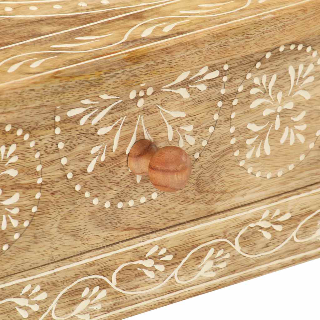 Tavolo Consolle 80x35x74 cm in Legno Massello di Mango