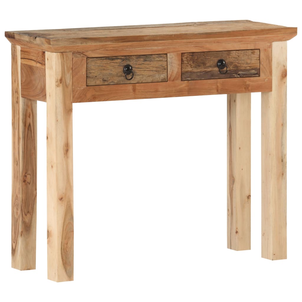 Tavolo Consolle 90,5x30x75cm in Legno di Acacia e di Recupero