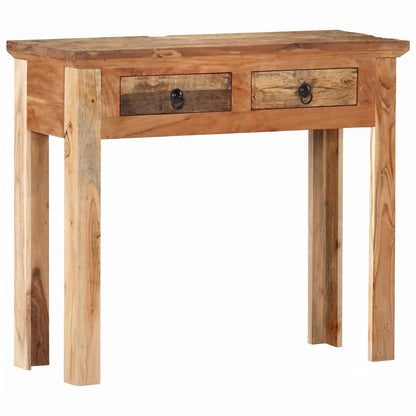 Tavolo Consolle 90,5x30x75cm in Legno di Acacia e di Recupero