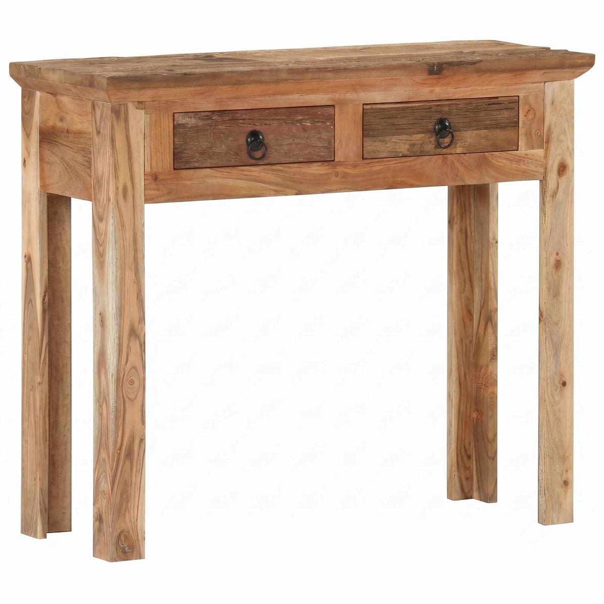 Tavolo Consolle 90,5x30x75cm in Legno di Acacia e di Recupero