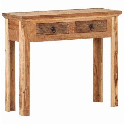 Tavolo Consolle 90,5x30x75cm in Legno di Acacia e di Recupero