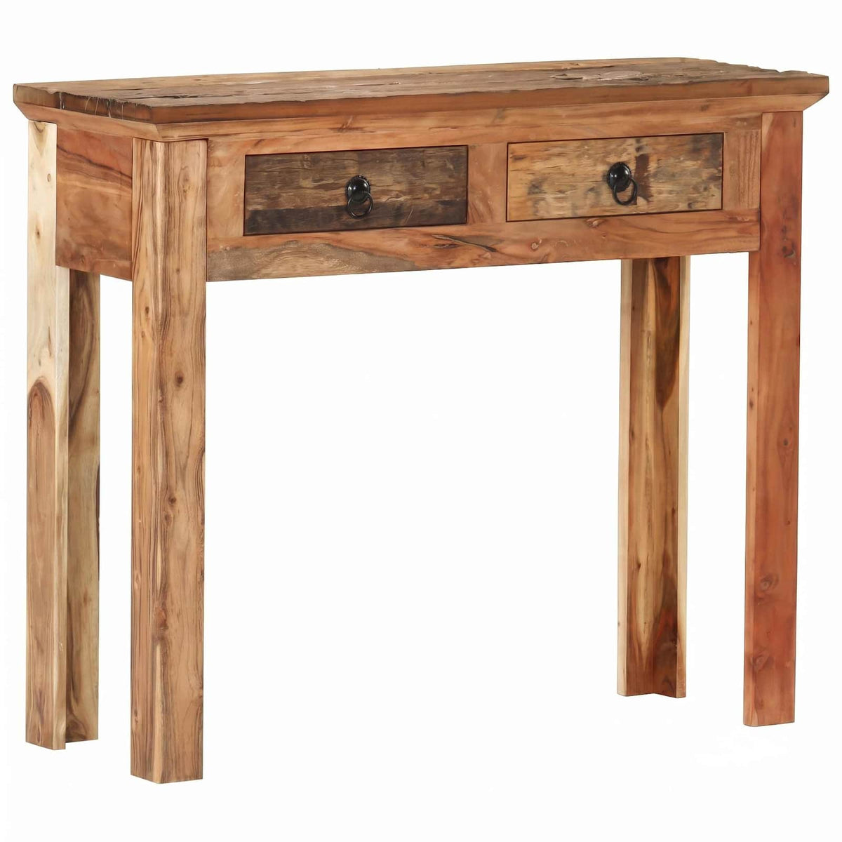 Tavolo Consolle 90,5x30x75cm in Legno di Acacia e di Recupero