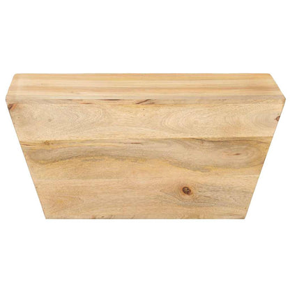 Tavolino Salotto a Forma di V 66x66x30 cm Legno Massello Mango