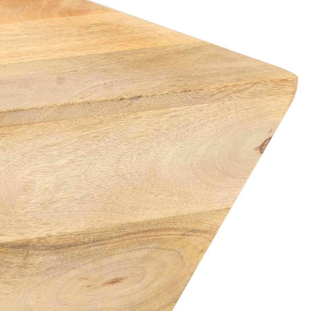 Tavolino Salotto a Forma di V 66x66x30 cm Legno Massello Mango