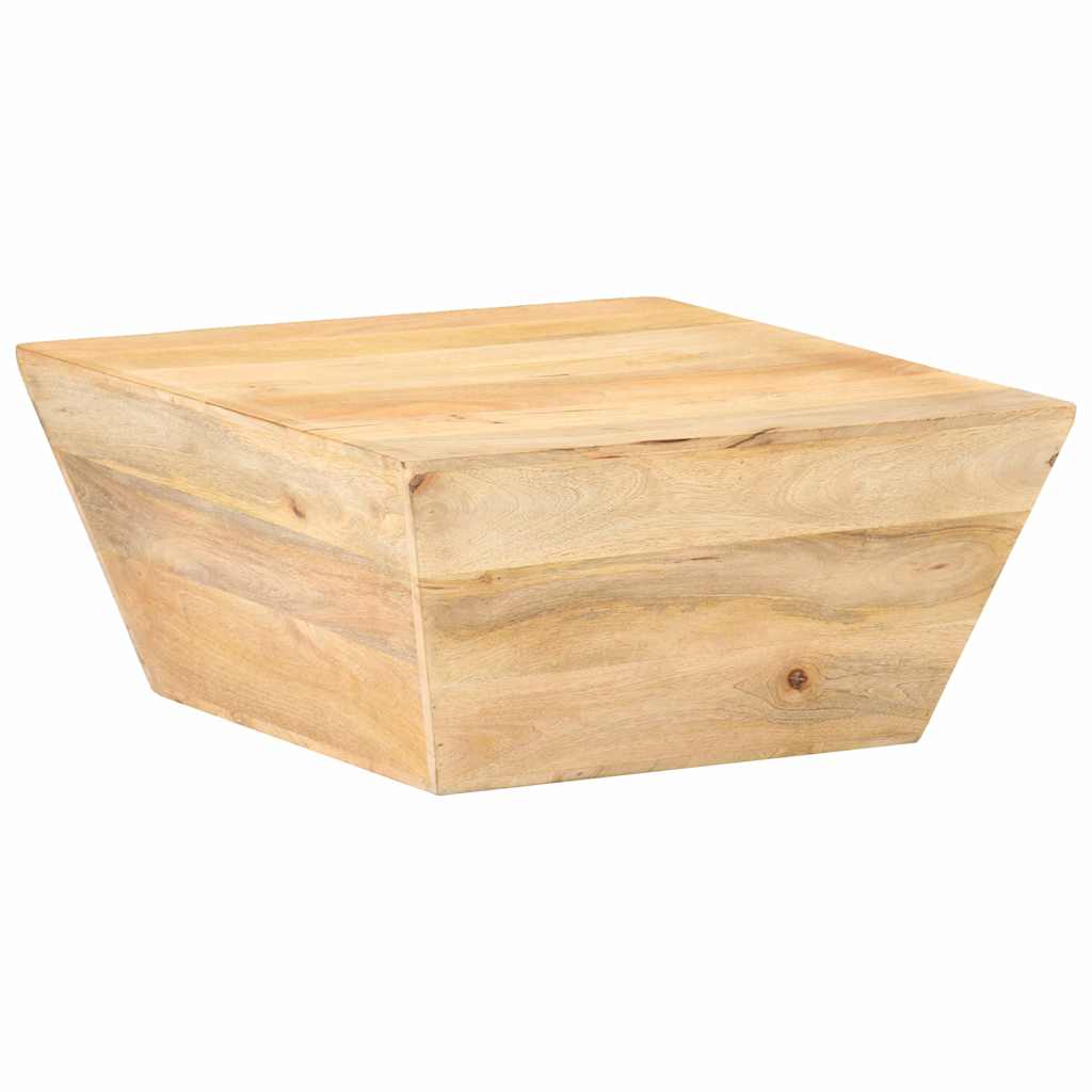 Tavolino Salotto a Forma di V 66x66x30 cm Legno Massello Mango