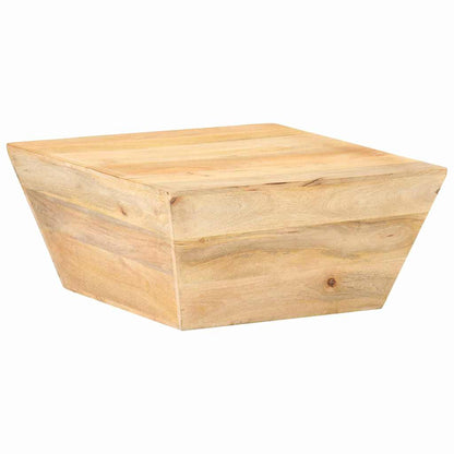 Tavolino Salotto a Forma di V 66x66x30 cm Legno Massello Mango