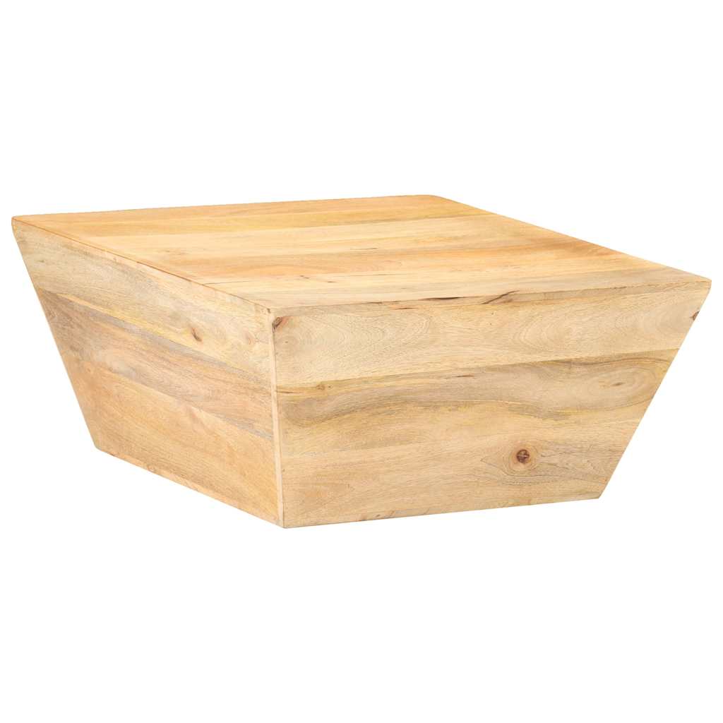 Tavolino Salotto a Forma di V 66x66x30 cm Legno Massello Mango