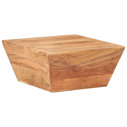 Tavolino Salotto a Forma di V 66x66x30 cm Legno Massello Acacia
