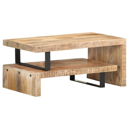 Set Tavolini da Salotto 2 pz in Legno Massello di Mango | homemem39