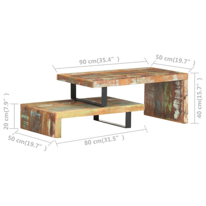 Set Tavolini da Salotto 2 pz in Legno Massello di Recupero | homemem39