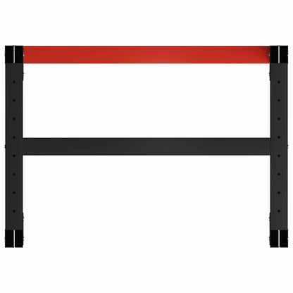 Telaio per Banco da Lavoro in Metallo 80x57x79 cm Nero e Rosso