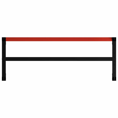 Telaio per Banco da Lavoro in Metallo 150x57x79 cm Nero e Rosso