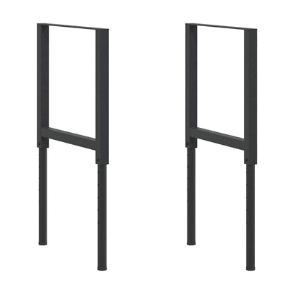 Telai per Banco da Lavoro 2 pz in Metallo 55x(69-95,5) cm Neri