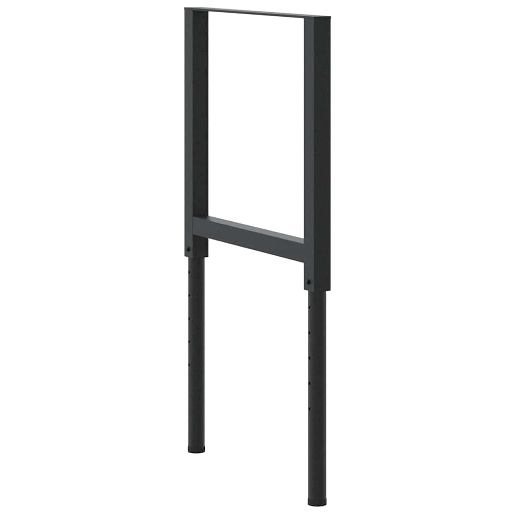 Telai per Banco da Lavoro 2 pz in Metallo 55x(69-95,5) cm Neri
