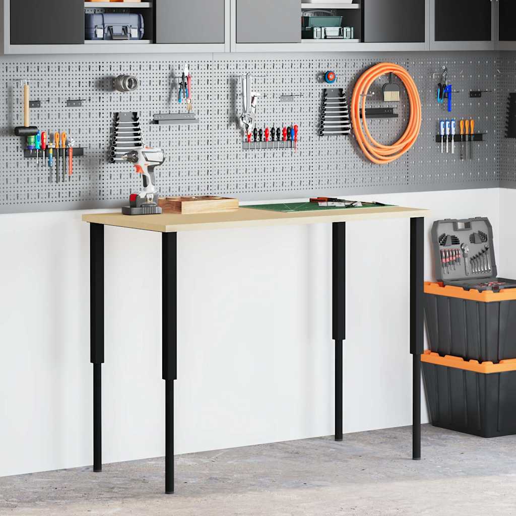 Telai per Banco da Lavoro 2 pz in Metallo 55x(69-95,5) cm Neri