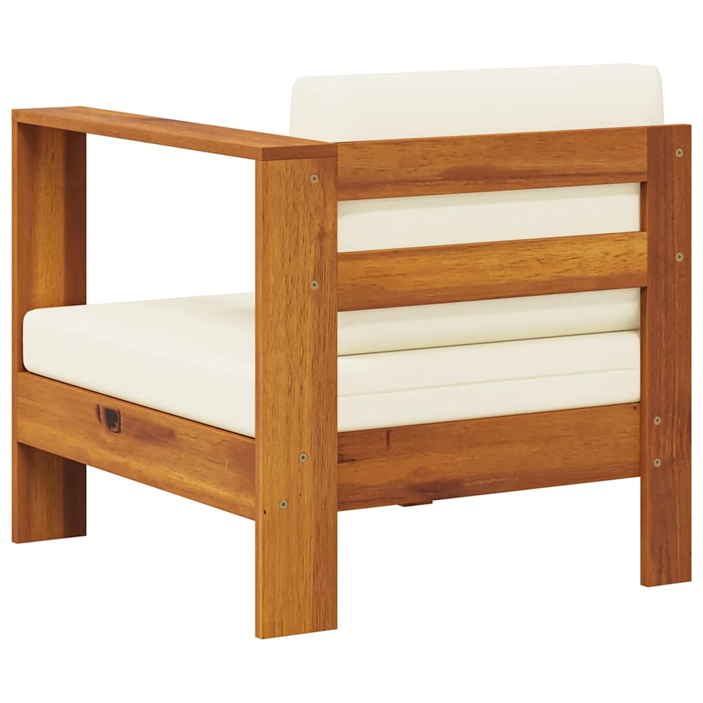 Divano Centrale con 1 Bracciolo Bianco Crema Massello d'Acacia - homemem39