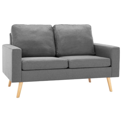 Set di Divani 2 pz in Tessuto Grigio Chiaro | homemem39