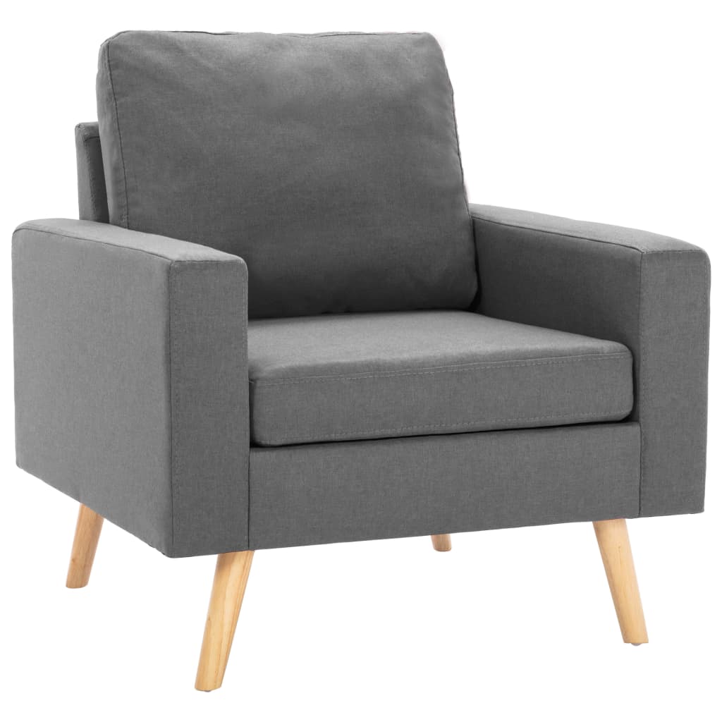 Set di Divani 2 pz in Tessuto Grigio Chiaro | homemem39