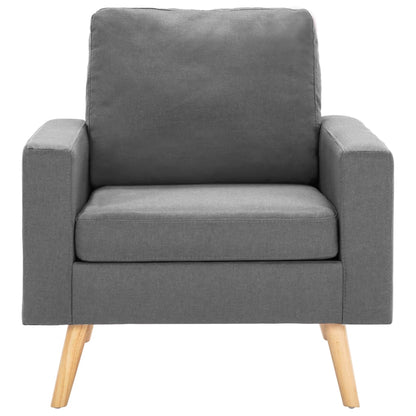 Set di Divani 2 pz in Tessuto Grigio Chiaro | homemem39