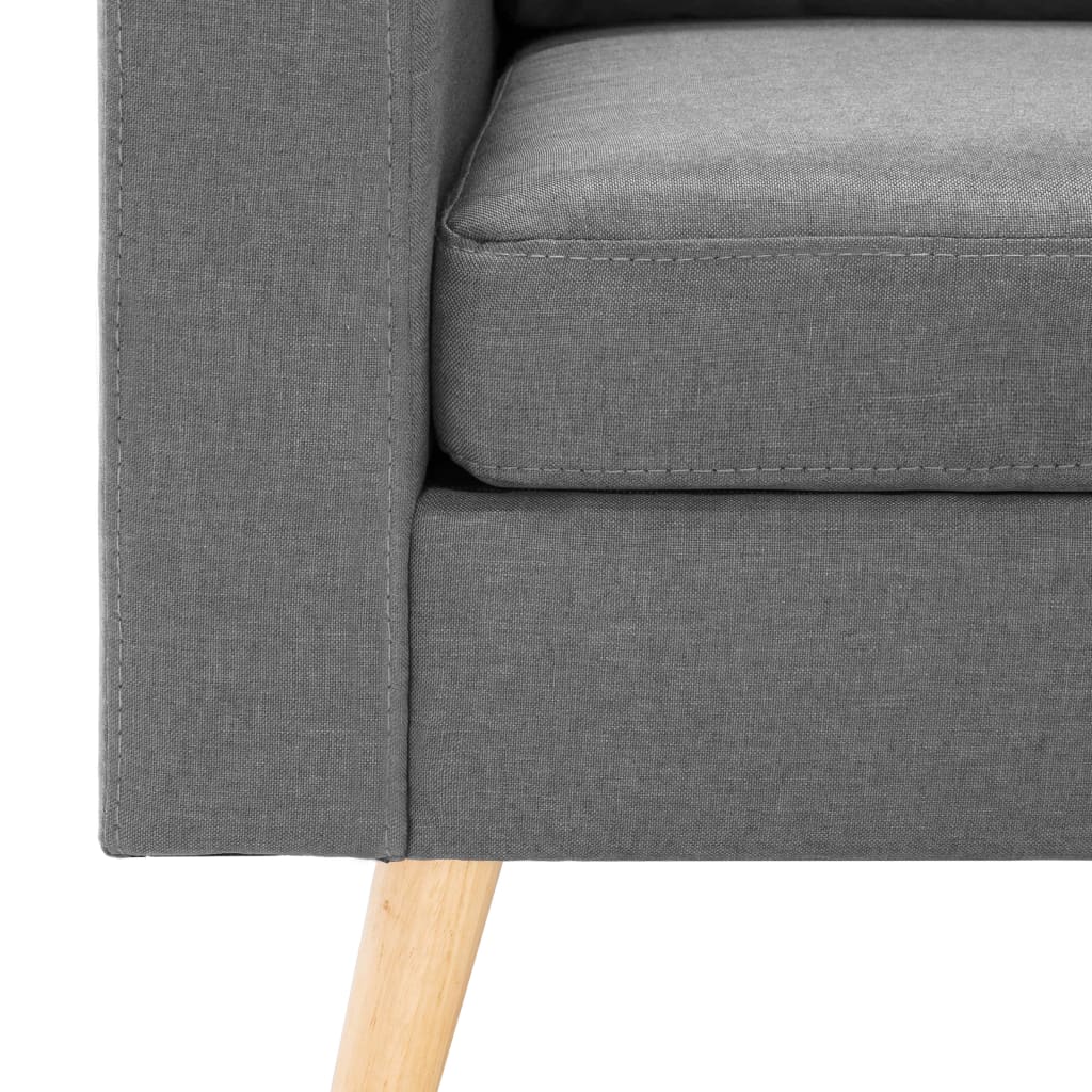 Set di Divani 2 pz in Tessuto Grigio Chiaro | homemem39