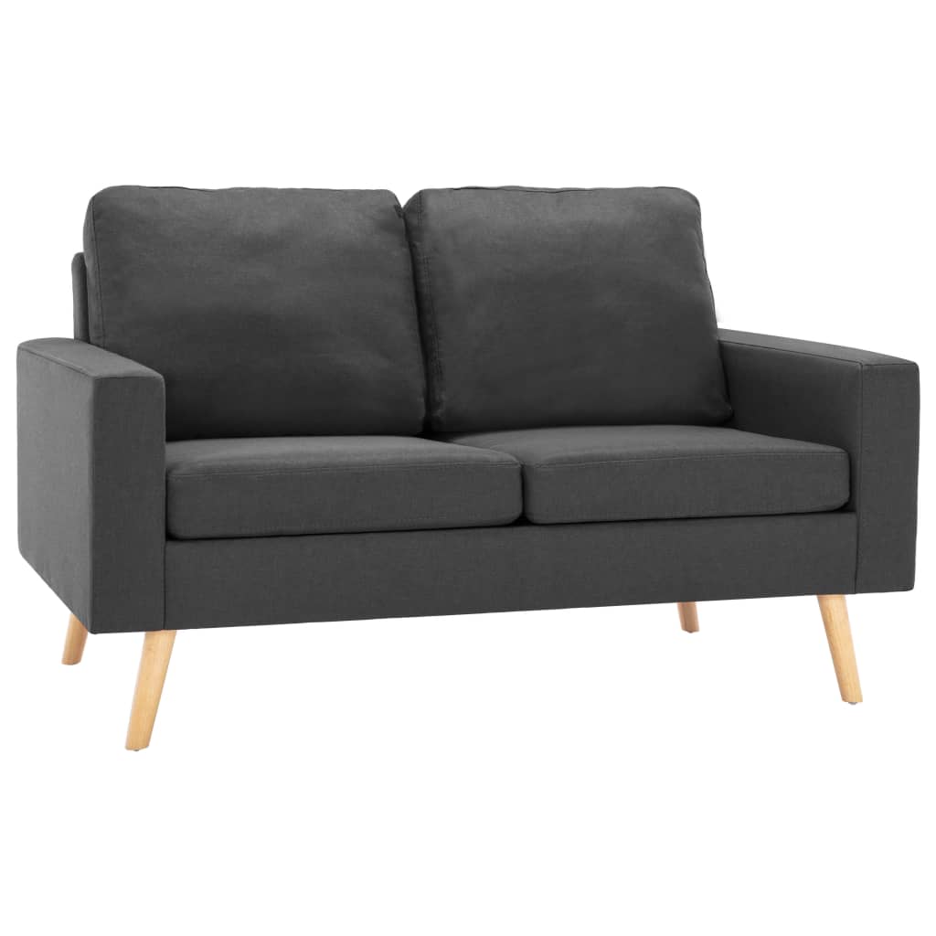 Set di Divani 2 pz in Tessuto Grigio Scuro | homemem39