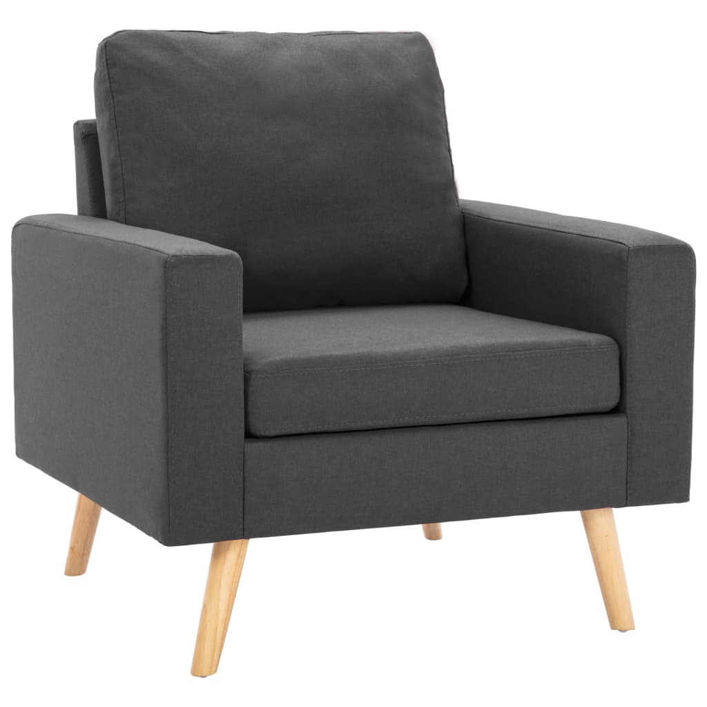 Set di Divani 2 pz in Tessuto Grigio Scuro | homemem39