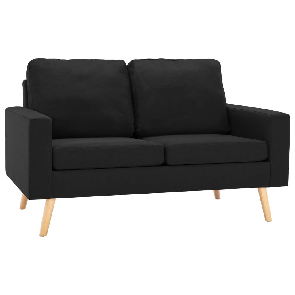 Set Divani 2 pz in Tessuto Nero | homemem39