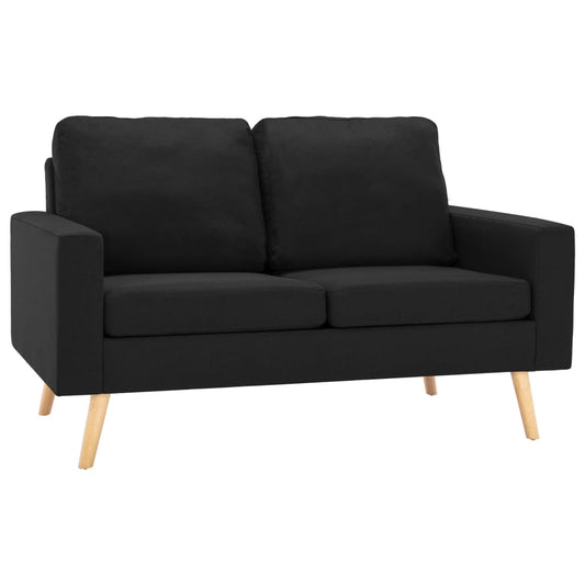 Set Divani 2 pz in Tessuto Nero | homemem39