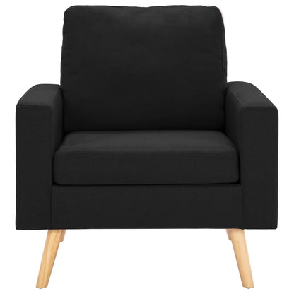 Set Divani 2 pz in Tessuto Nero | homemem39