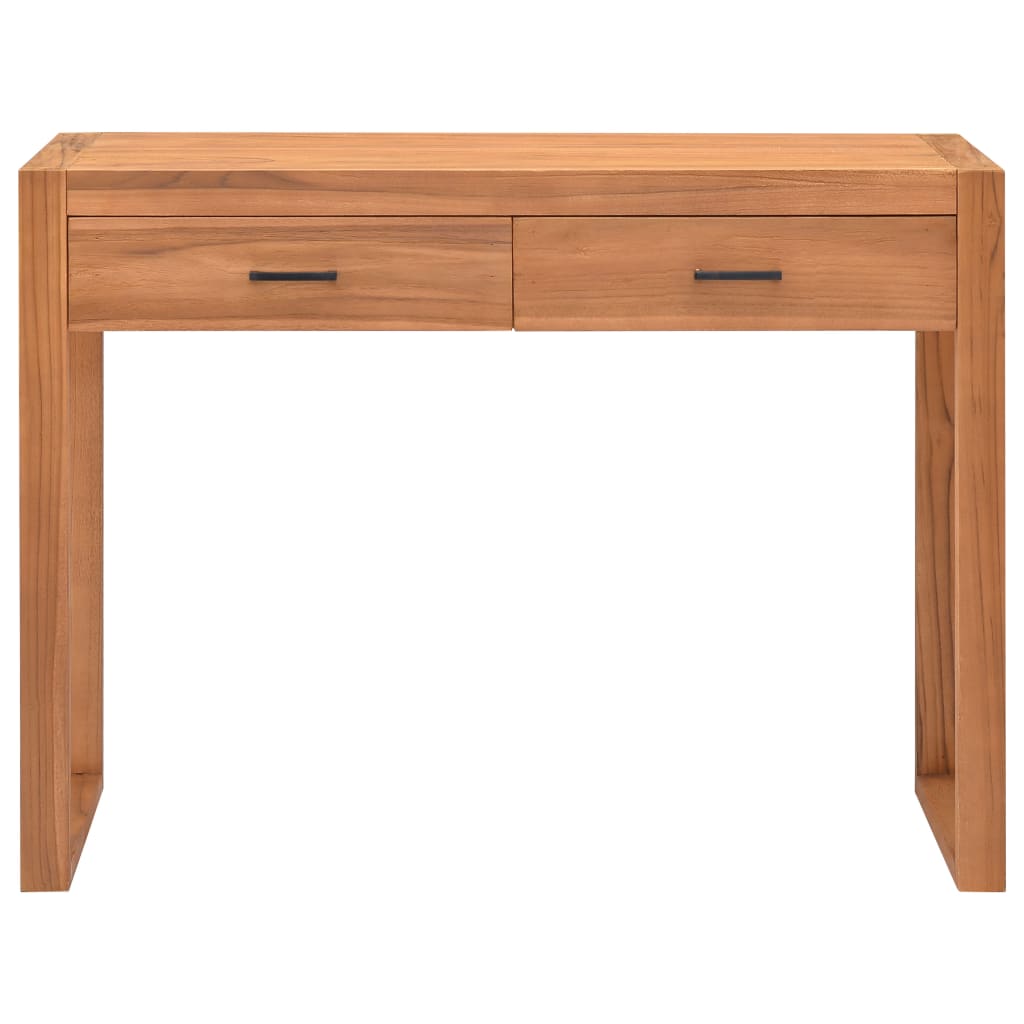 Scrivania con 2 Cassetti 100x40x75 cm in Legno di Teak