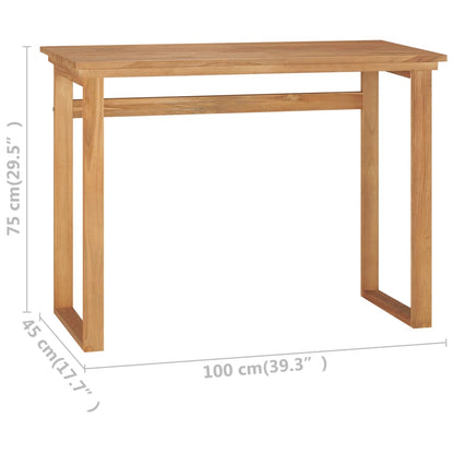 Scrivania 100x45x75 cm in Legno Massello di Teak | homemem39