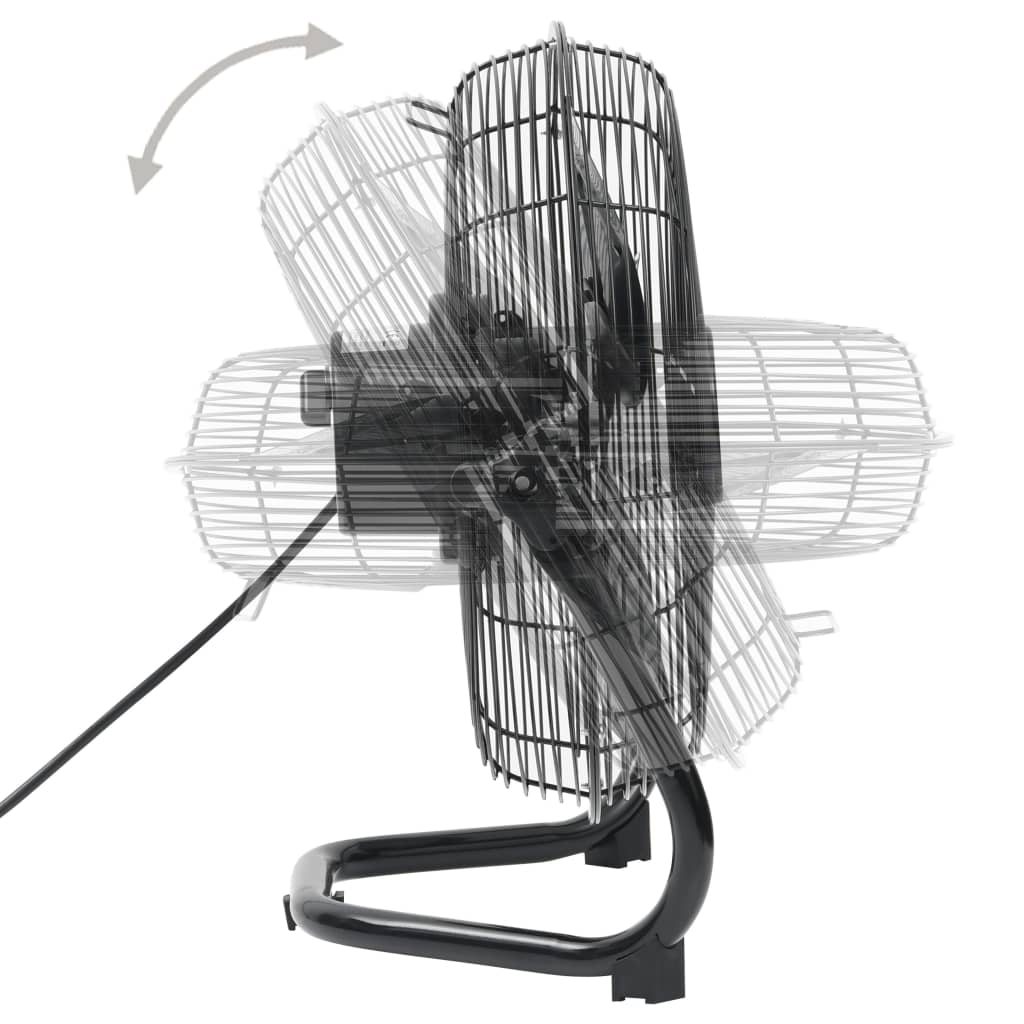 Ventilatore da Pavimento a 3 Velocità 55 cm 100 W Nero