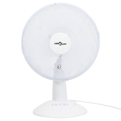 Ventilatore da Tavolo a 3 Velocità 30 cm 40 W Bianco