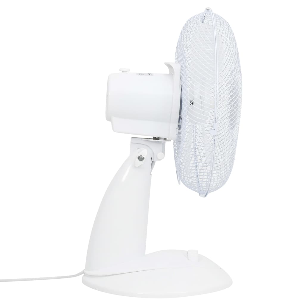 Ventilatore da Tavolo a 3 Velocità 30 cm 40 W Bianco