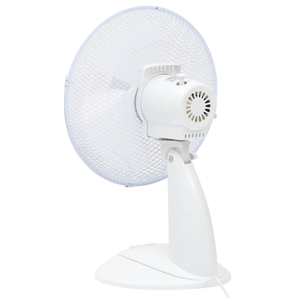 Ventilatore da Tavolo a 3 Velocità 30 cm 40 W Bianco