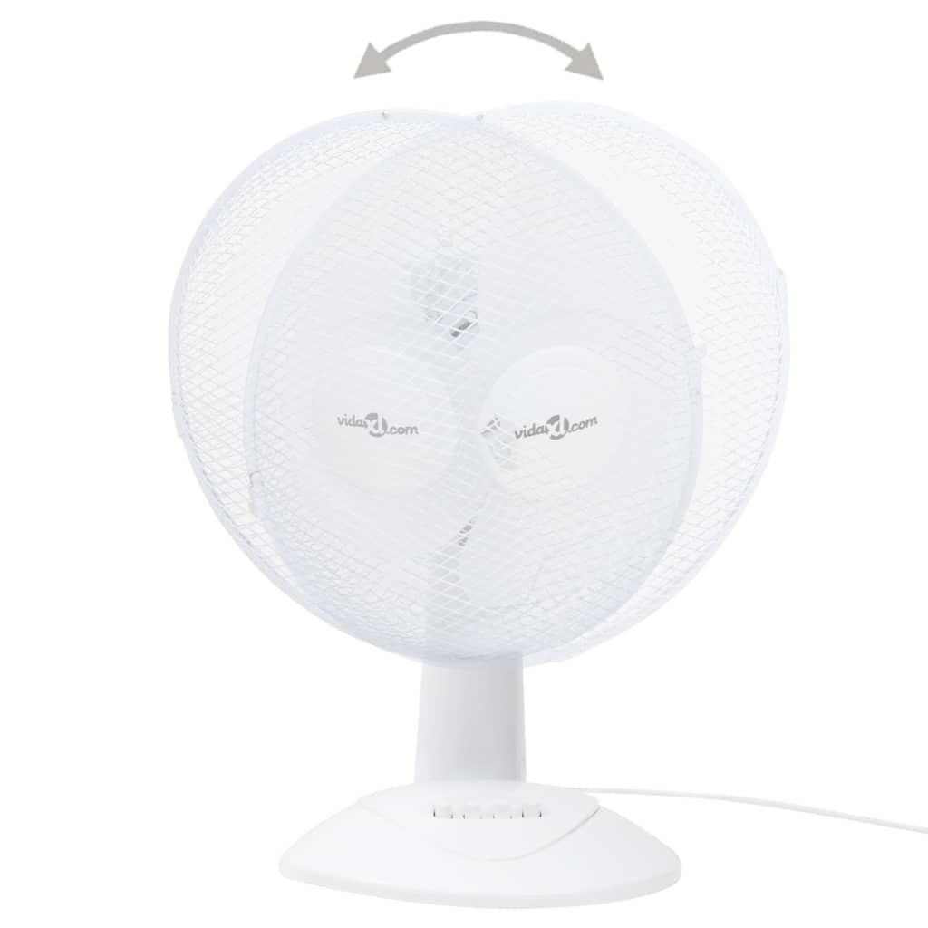 Ventilatore da Tavolo a 3 Velocità 30 cm 40 W Bianco