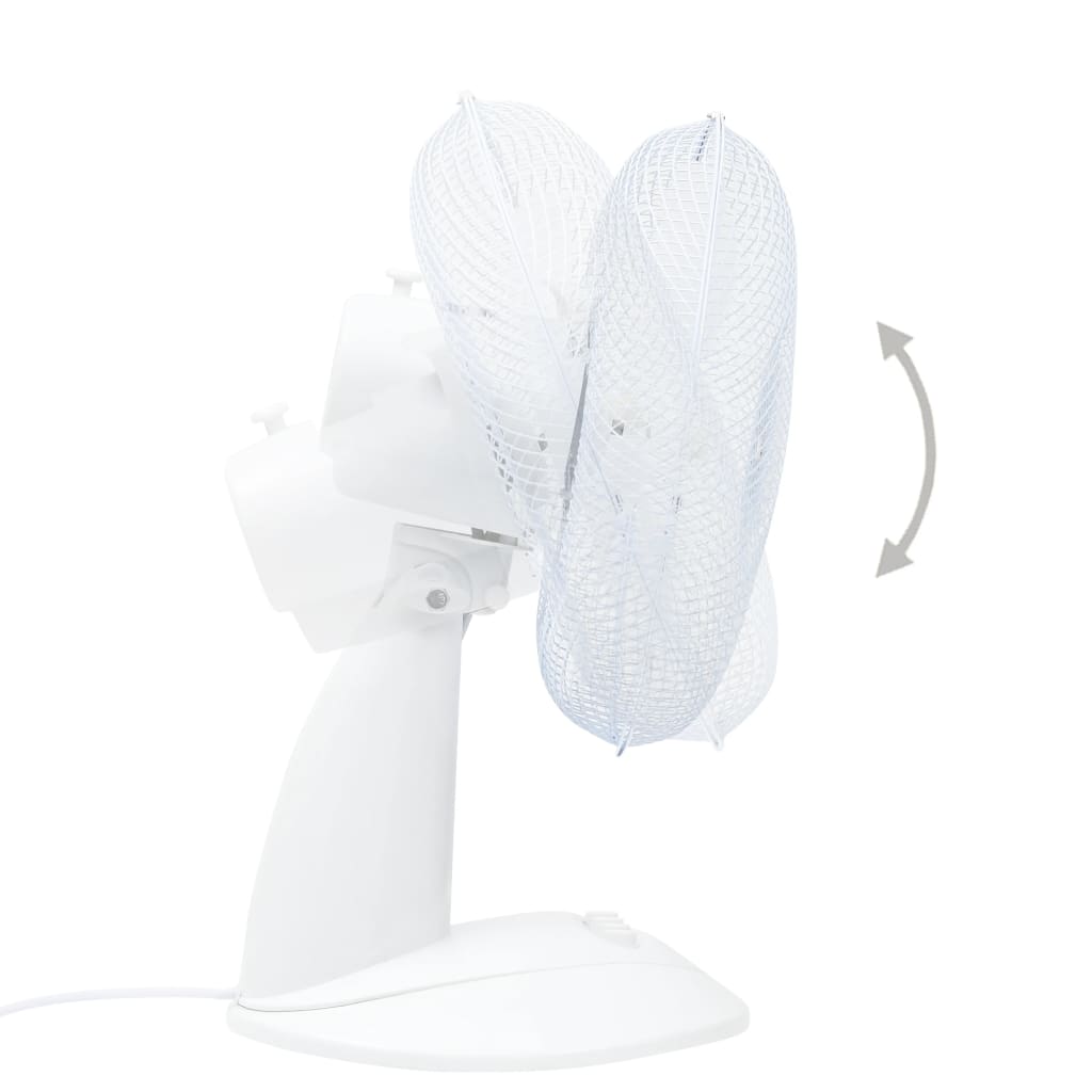 Ventilatore da Tavolo a 3 Velocità 30 cm 40 W Bianco