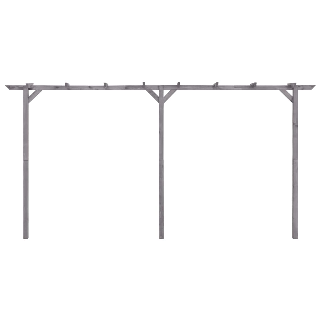 Pergolato da Giardino Grigio 400x40x205 cm in Pino Impregnato | homemem39
